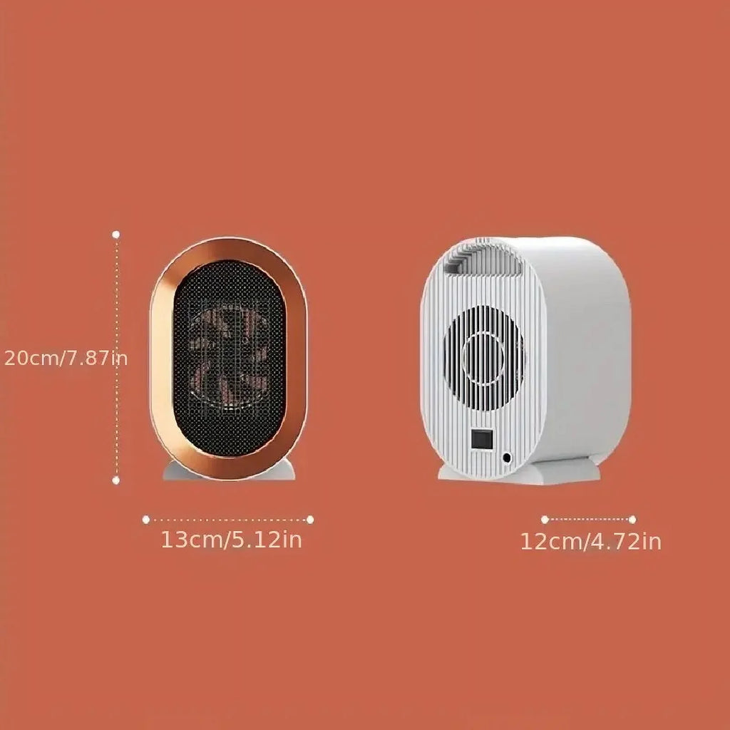 Space Heaters for Small Room, 1200W with Thermostat, Overheating & 45°Tip-Over Protection for Office Home, Green